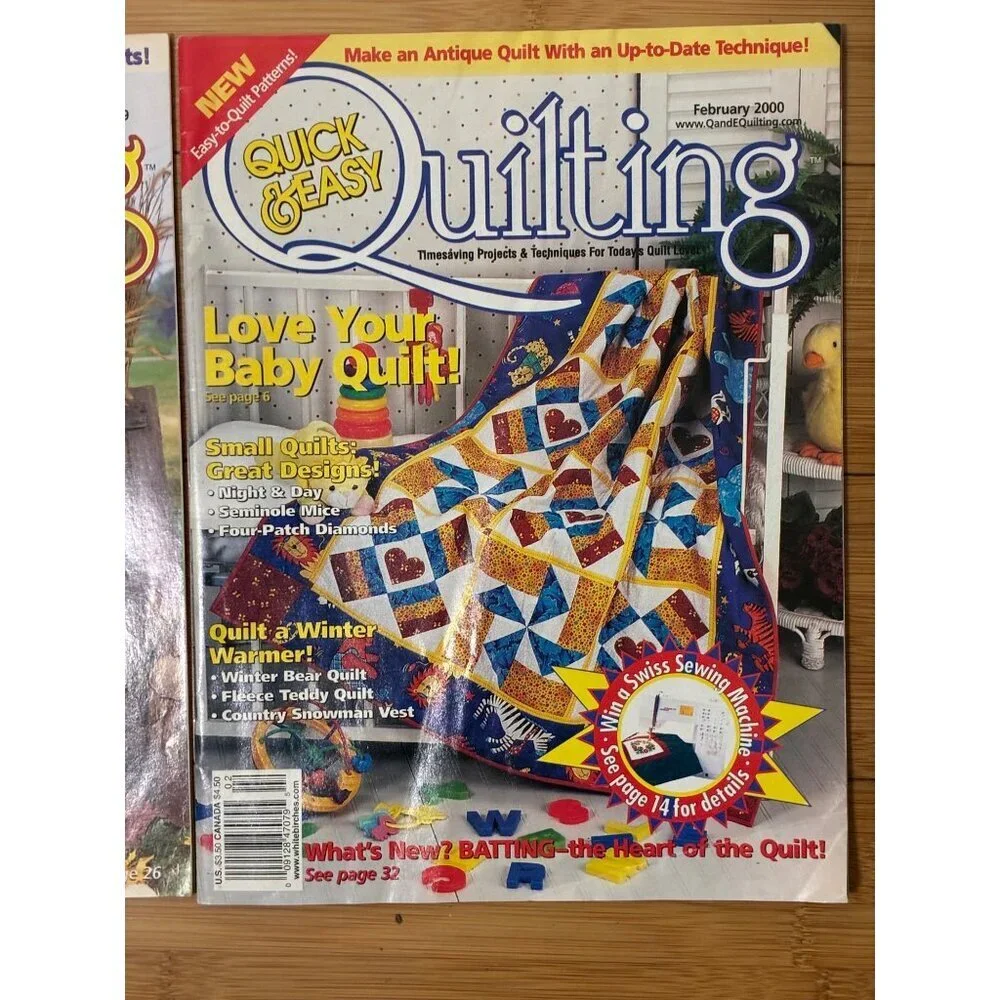 VTG Quick & Easy Quilting Magazine Bundle 9 Issues 1991-2000 Crafts DIY Y2K 90s